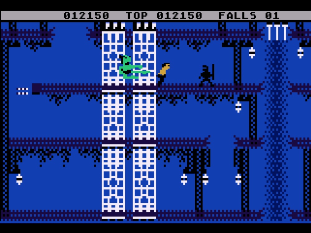 Gameplay of Bruce Lee for Atari 8 Bit